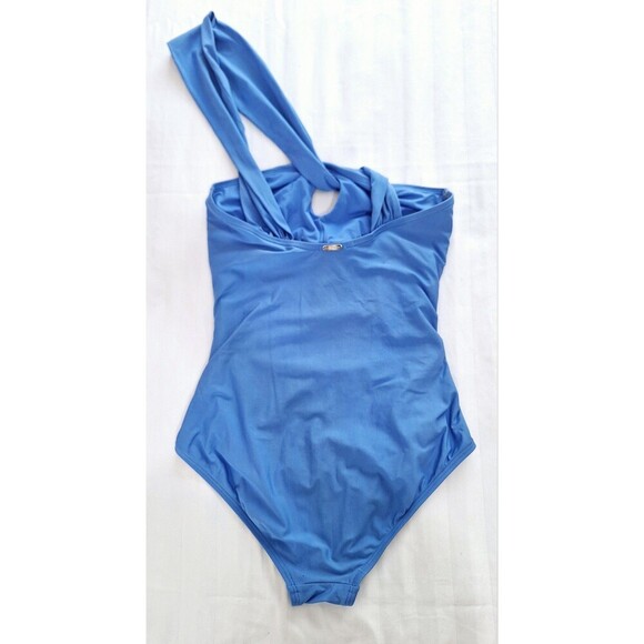 Calvin Klein AZURE Santorini Convertible One-Piece Swimsuit Blue Size 8 - Picture 5 of 7